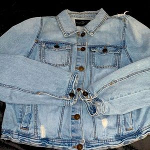 Forever 21 Ripped Jean Jacket